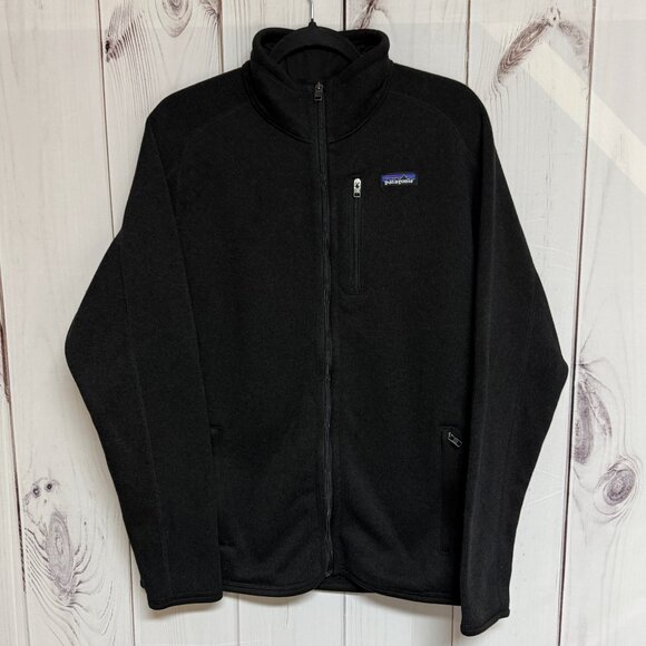 Patagonia Men’s Better Sweater Full-Zip Jacket Large Black EUC - Picture 1 of 9